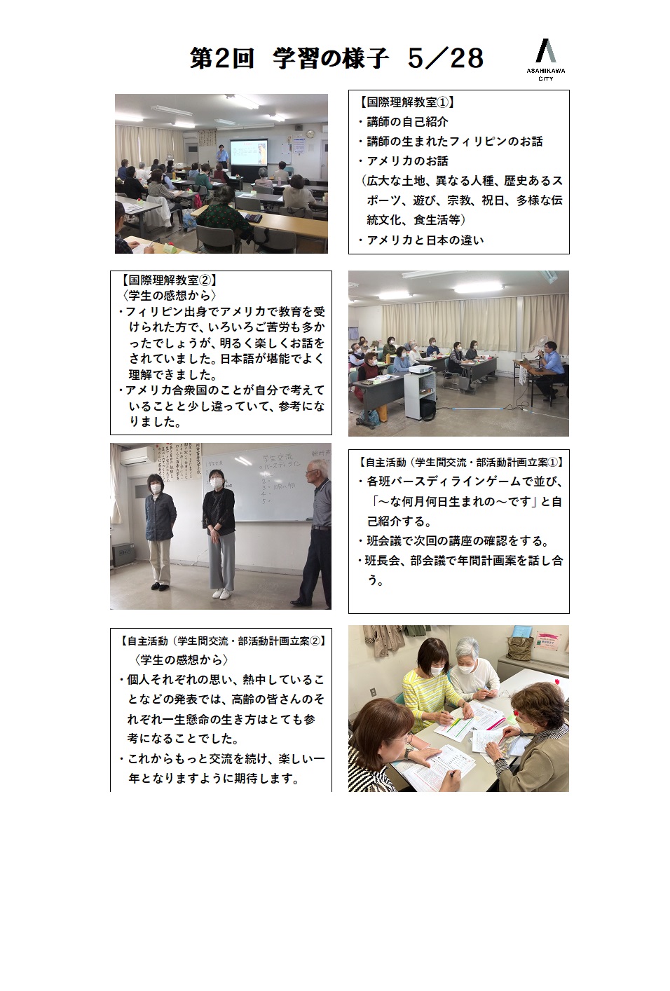 第２回学習の様子
